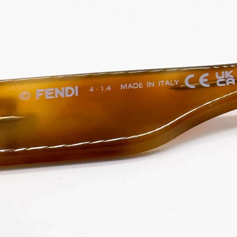 NEW FENDI FE40130F 55N SHINY LIGHT HAVANA UNISEX SUNGLASSES FENDI
